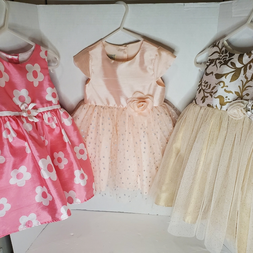 3 TODDLER EASTER CHURCH DRESSES